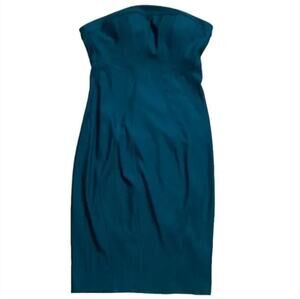 NWT Zac Posen Women’s Rhonda Bandeau Teal Knee Length Sz 4
